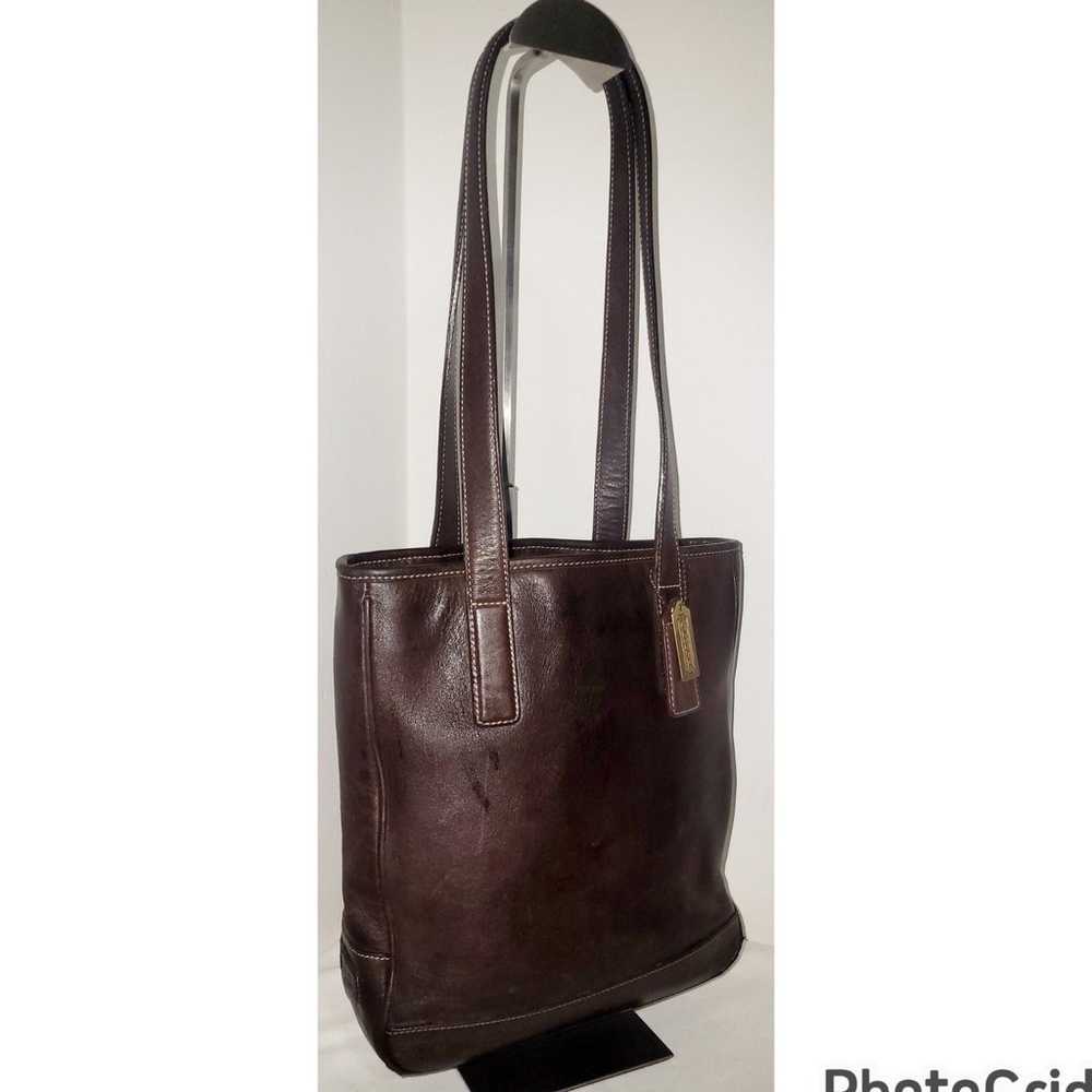 Coach Hampton Vintage Dark Brown Leather Lunch To… - image 9