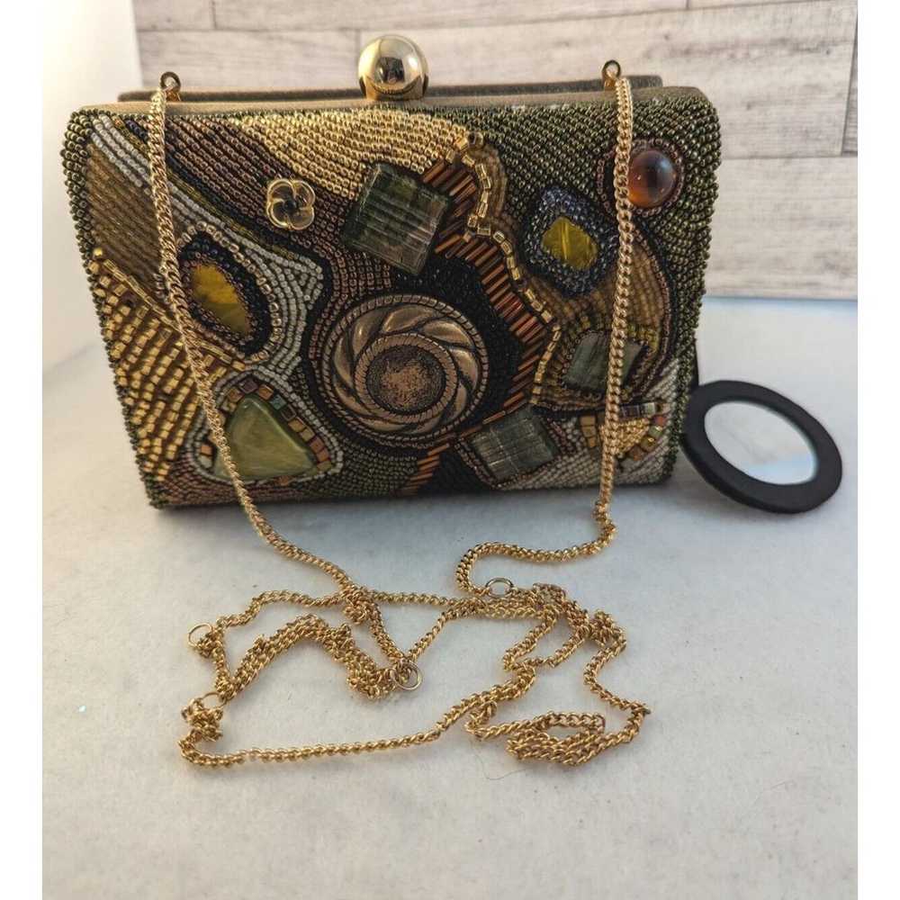 Vintage beaded evening bag Hand Embellished By Ow… - image 2