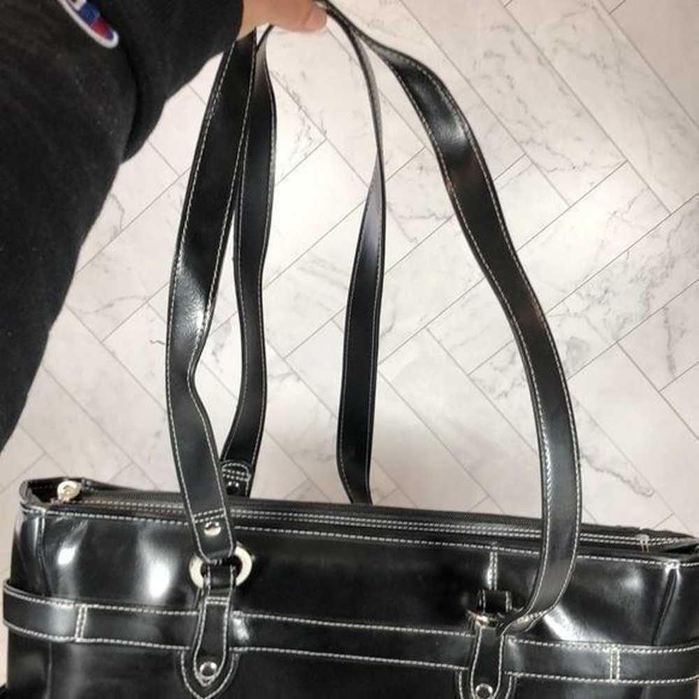 McKlein Black Laptop Bag Shoulder Strap Padded Po… - image 12