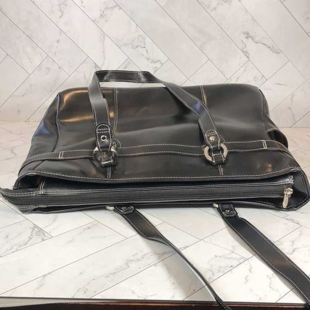 McKlein Black Laptop Bag Shoulder Strap Padded Po… - image 3