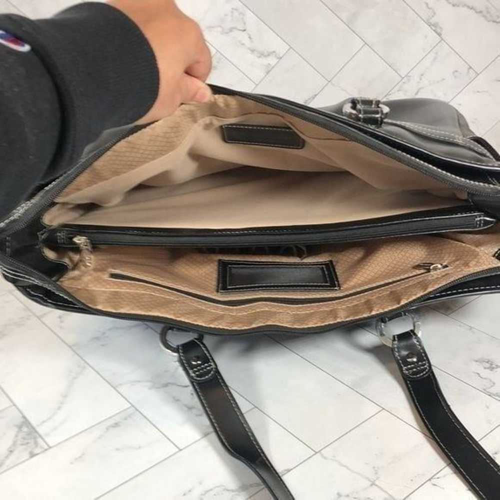 McKlein Black Laptop Bag Shoulder Strap Padded Po… - image 4