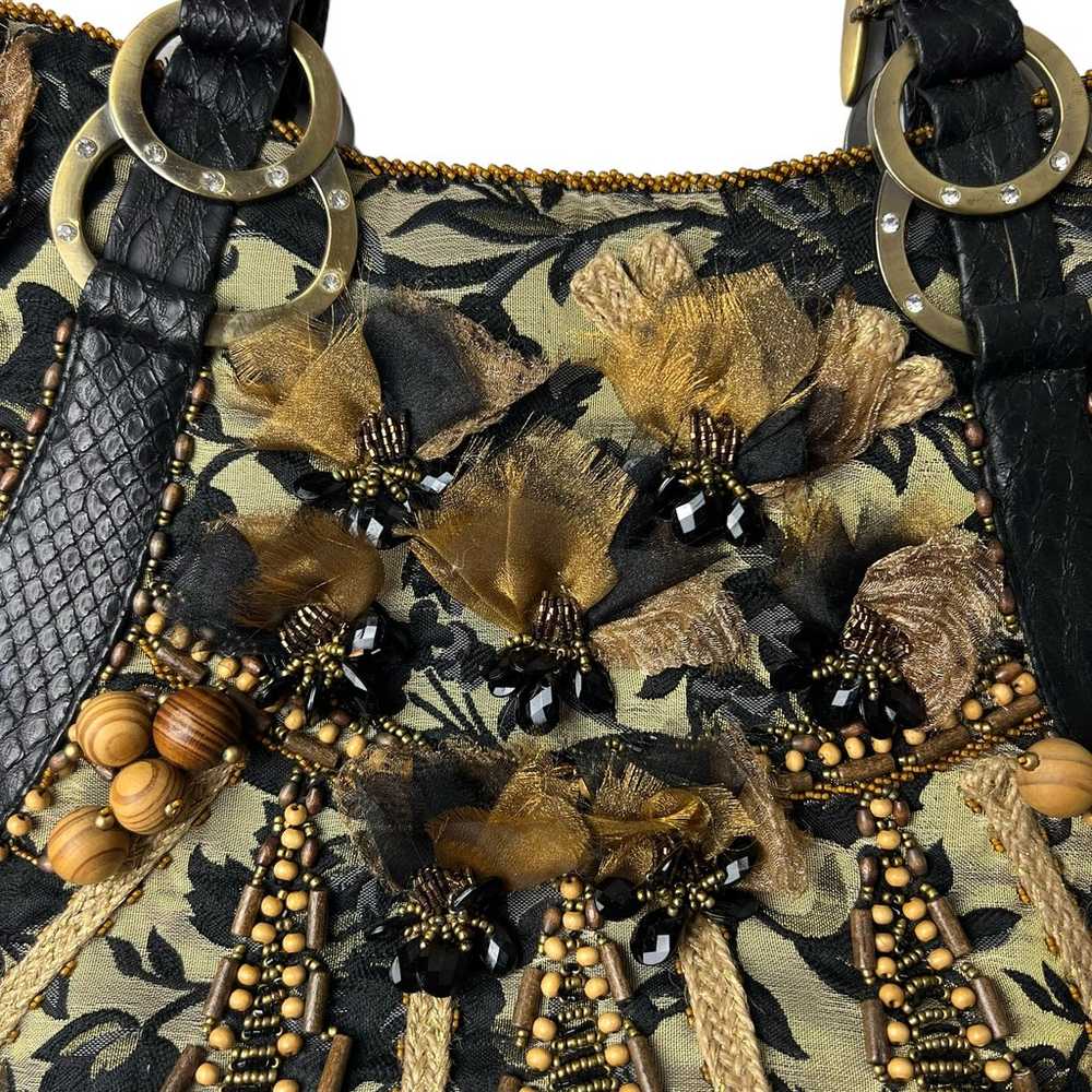 Mary Frances Vintage Shoulder Bag Purse Beaded Em… - image 2