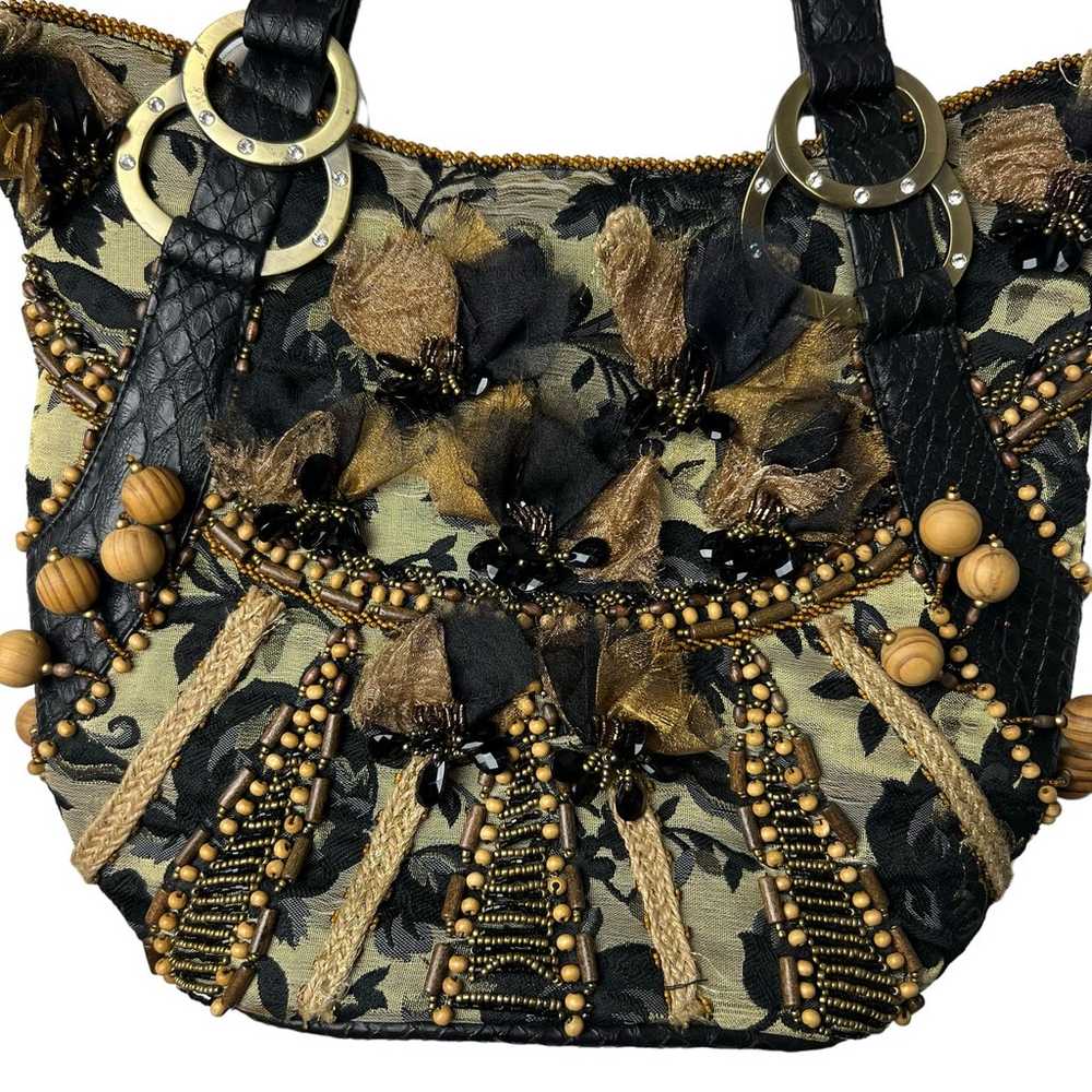 Mary Frances Vintage Shoulder Bag Purse Beaded Em… - image 3