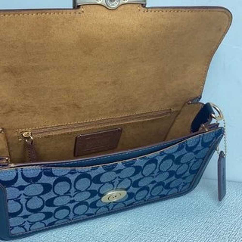 NWT Coach Morgan Shoulder Bag In Signature Chambr… - image 6