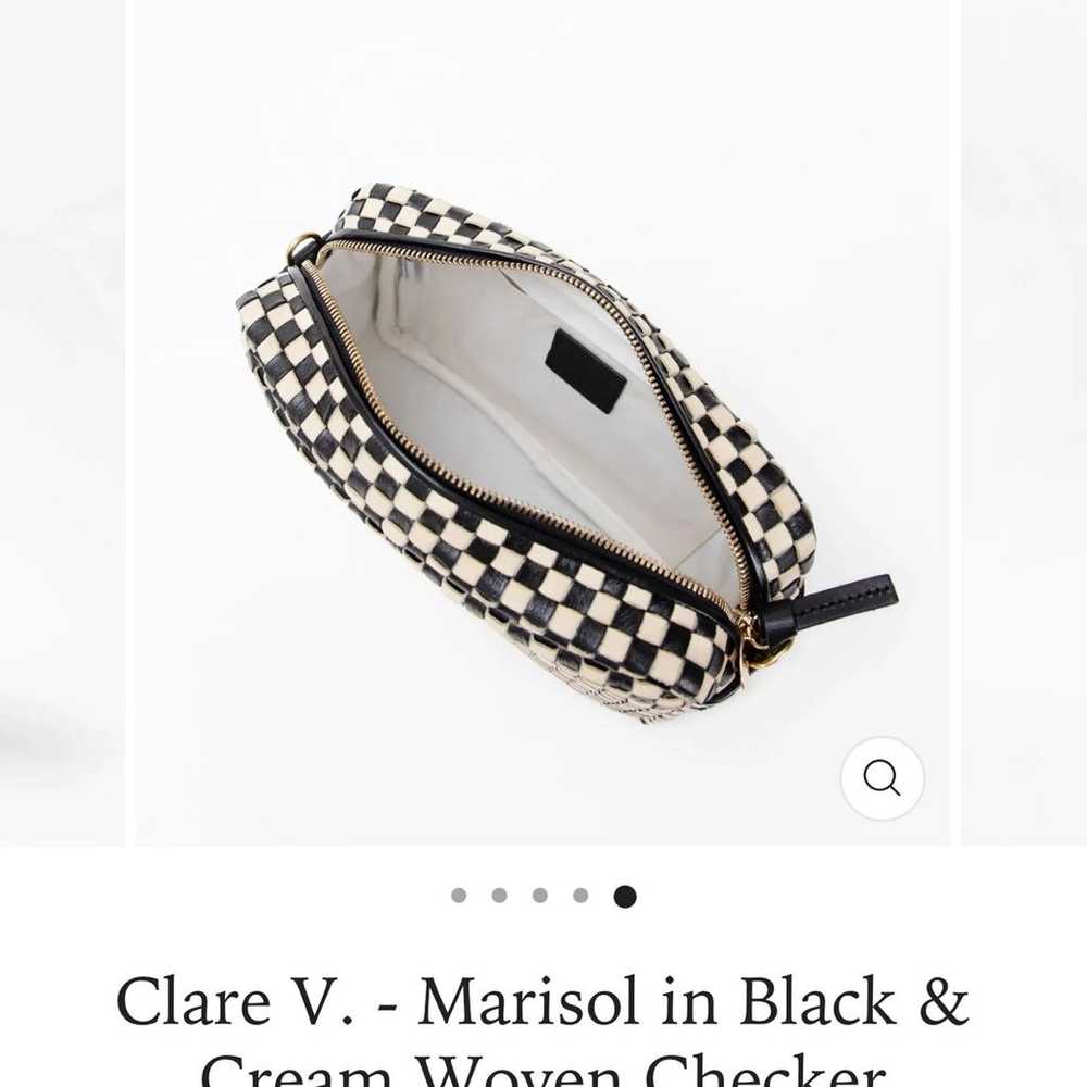 Clare V Marisol crossbody black and white cream c… - image 10