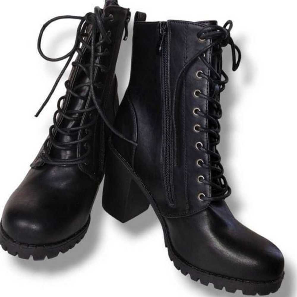 Dream Pairs Womens Combat Boots Size 6.5 Black Zi… - image 4