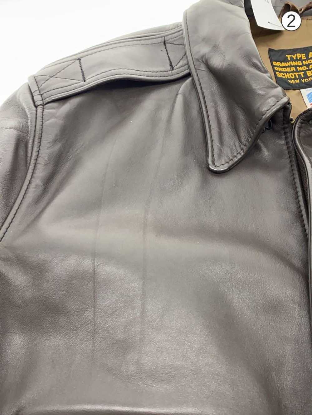 Used Schott Leather Jacket Blouson/42/Leather/Bro… - image 5