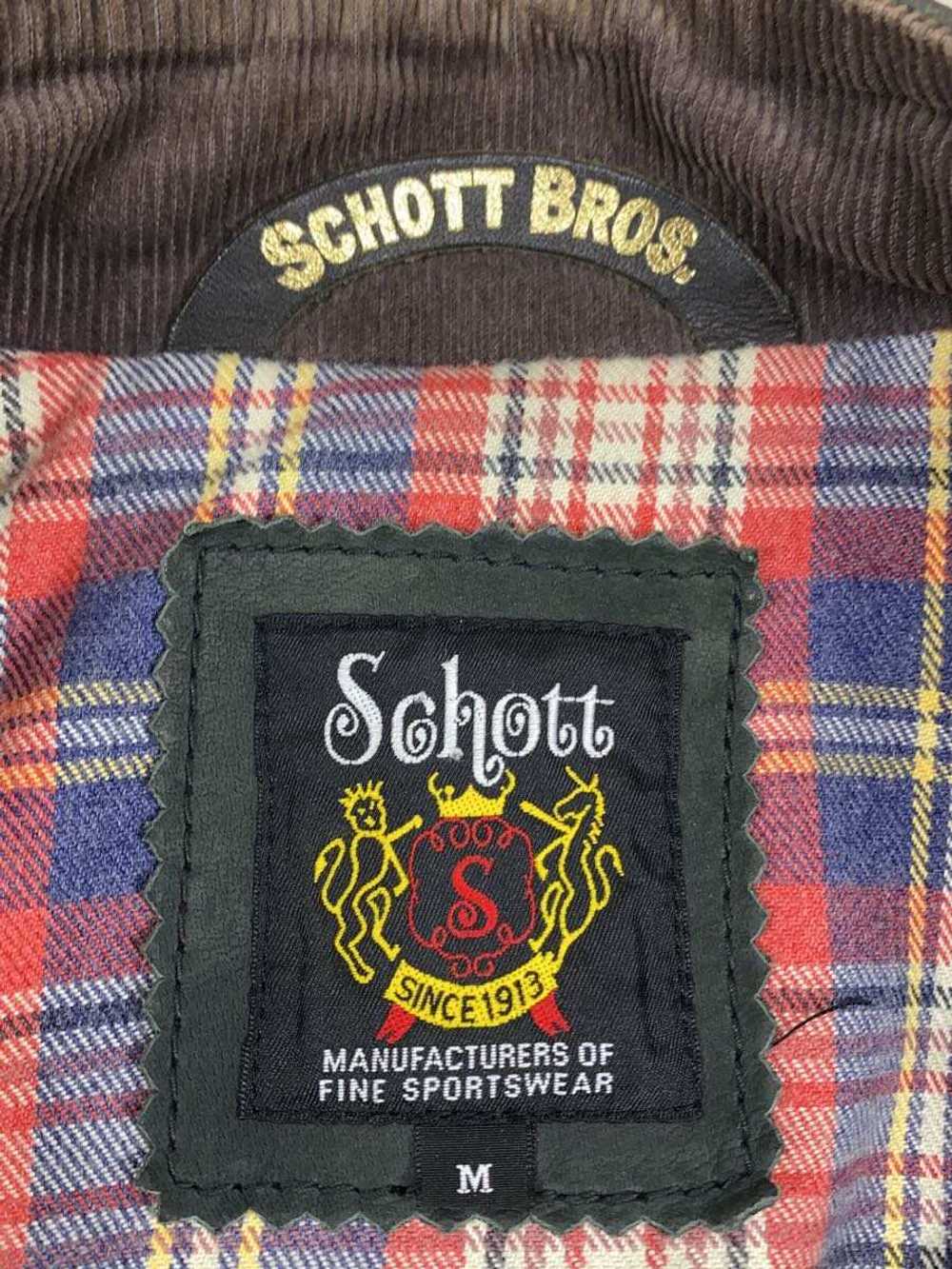 Used Schott Leather Jacket/Car Coat/M/Cowhide/Bla… - image 3