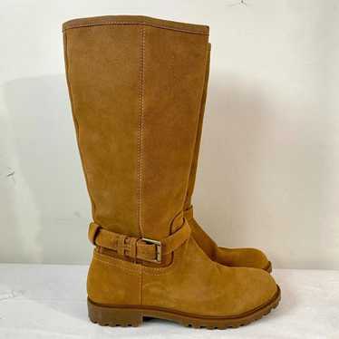 Tommy Hilfiger Sloan Tan Suede Leather Tall Boots 
