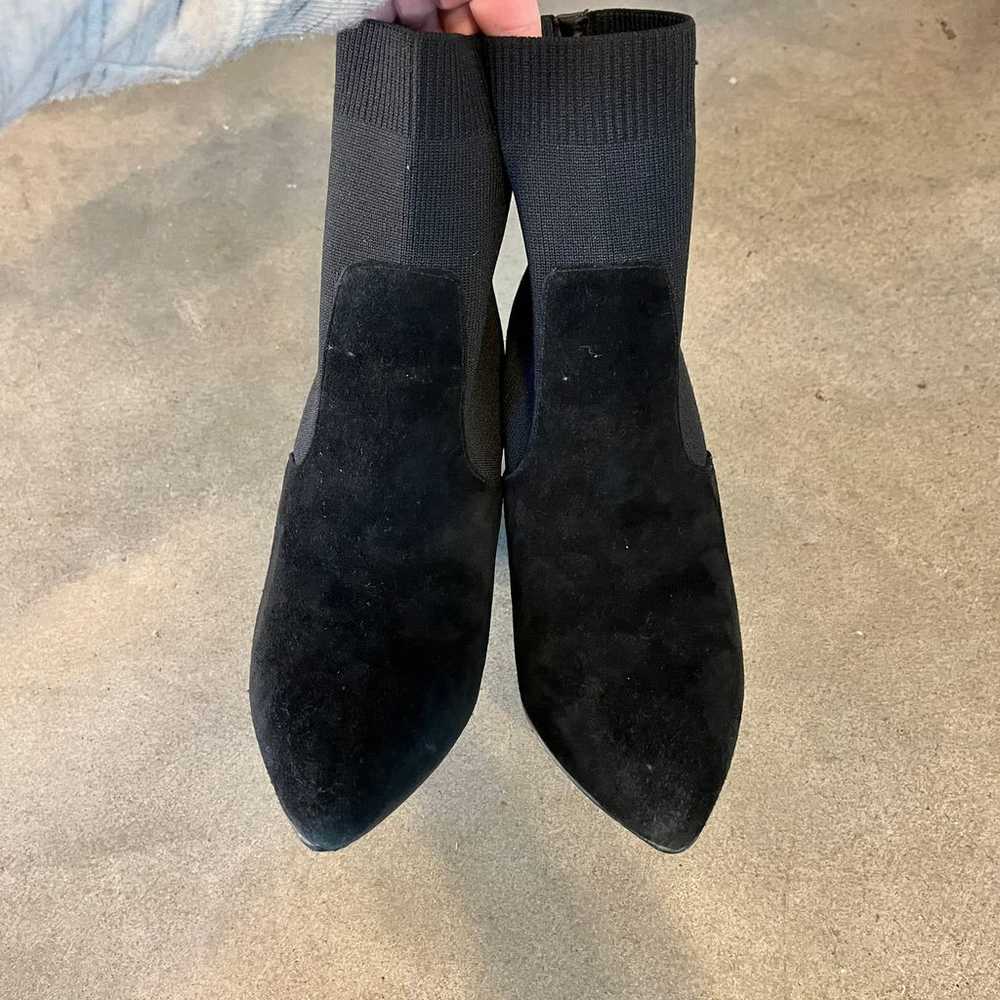 Steve Madden Reece Black Leather sock Ankle booti… - image 4