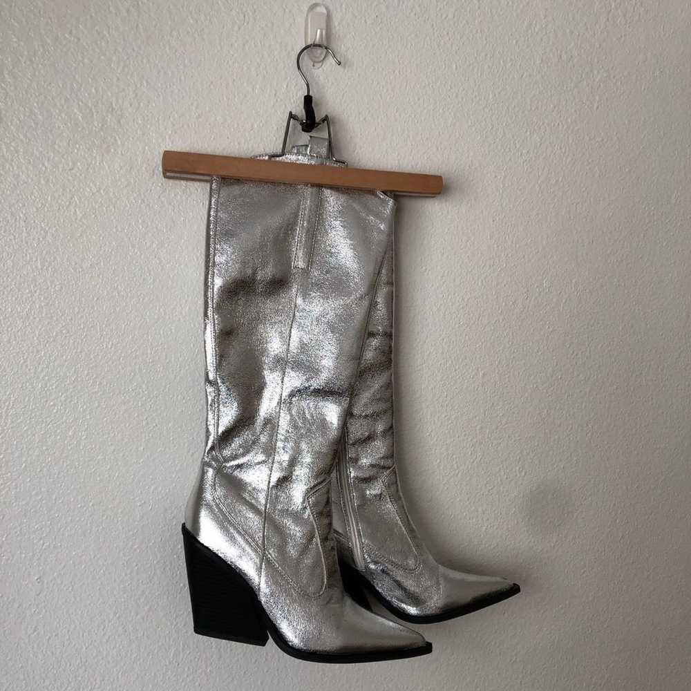 Silver Cowgirl Boots (Space/ Disco) - image 1