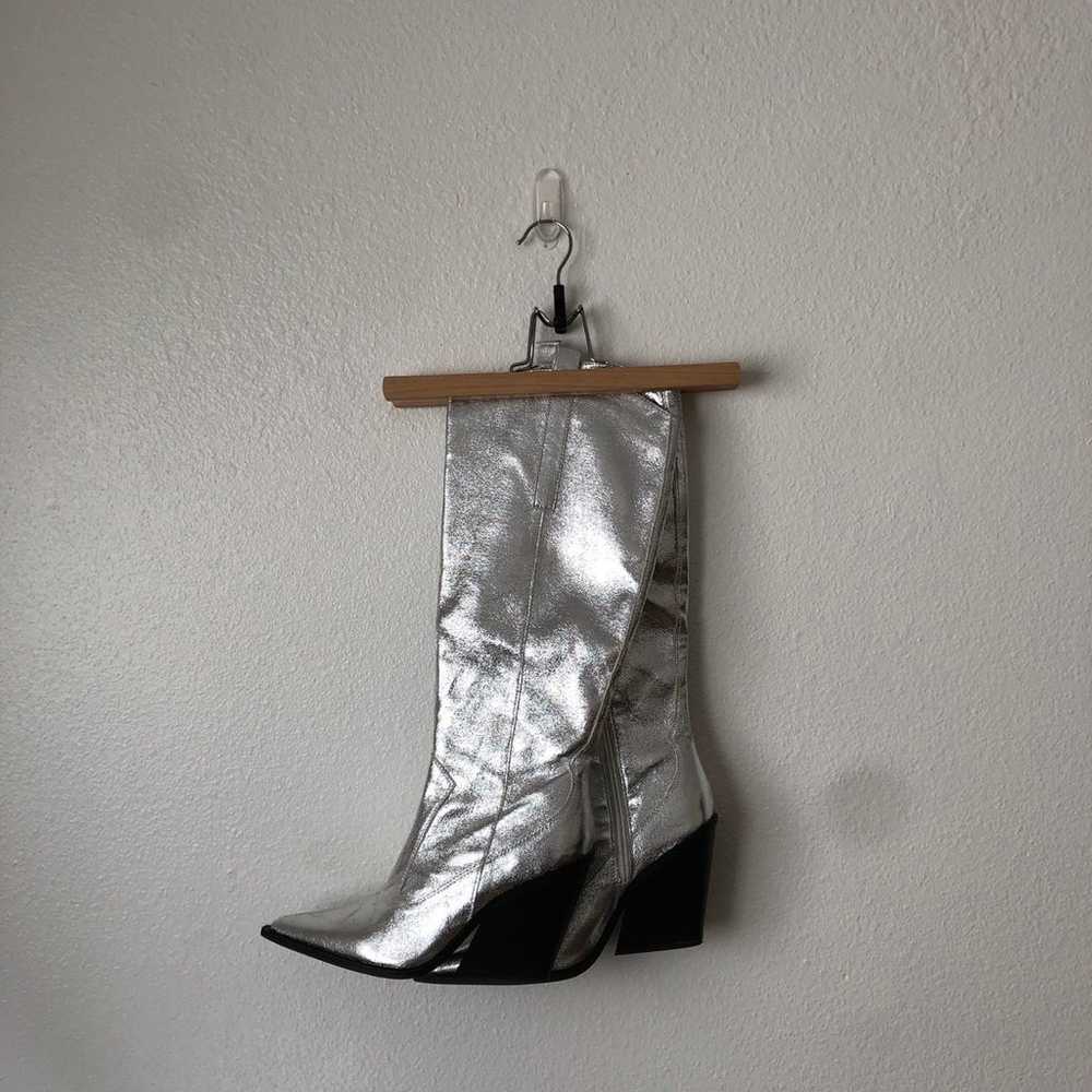 Silver Cowgirl Boots (Space/ Disco) - image 2