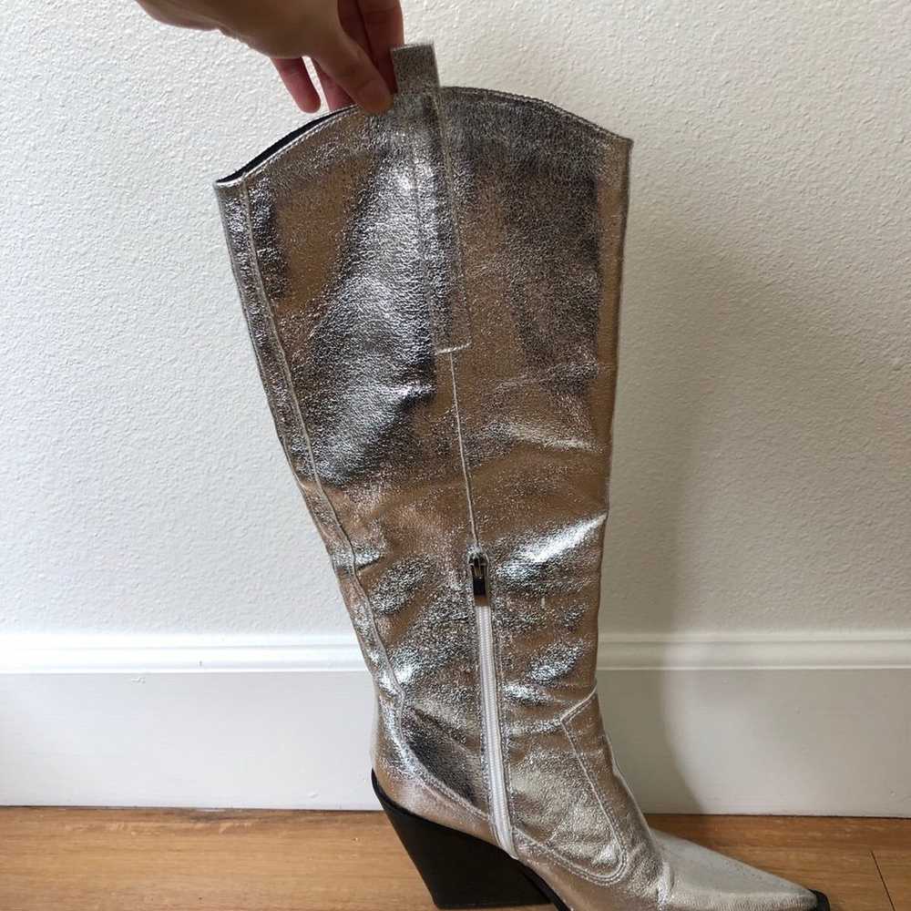 Silver Cowgirl Boots (Space/ Disco) - image 3