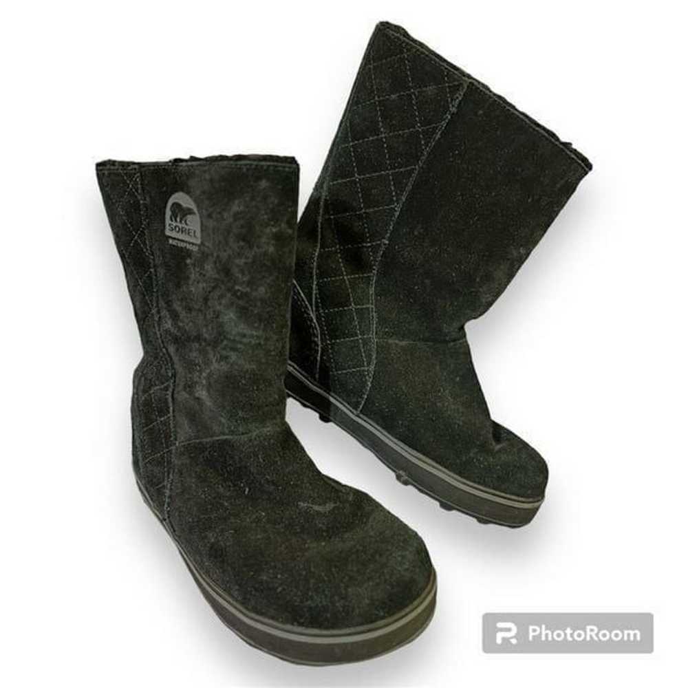 7.5 black sorel snow boots - image 2