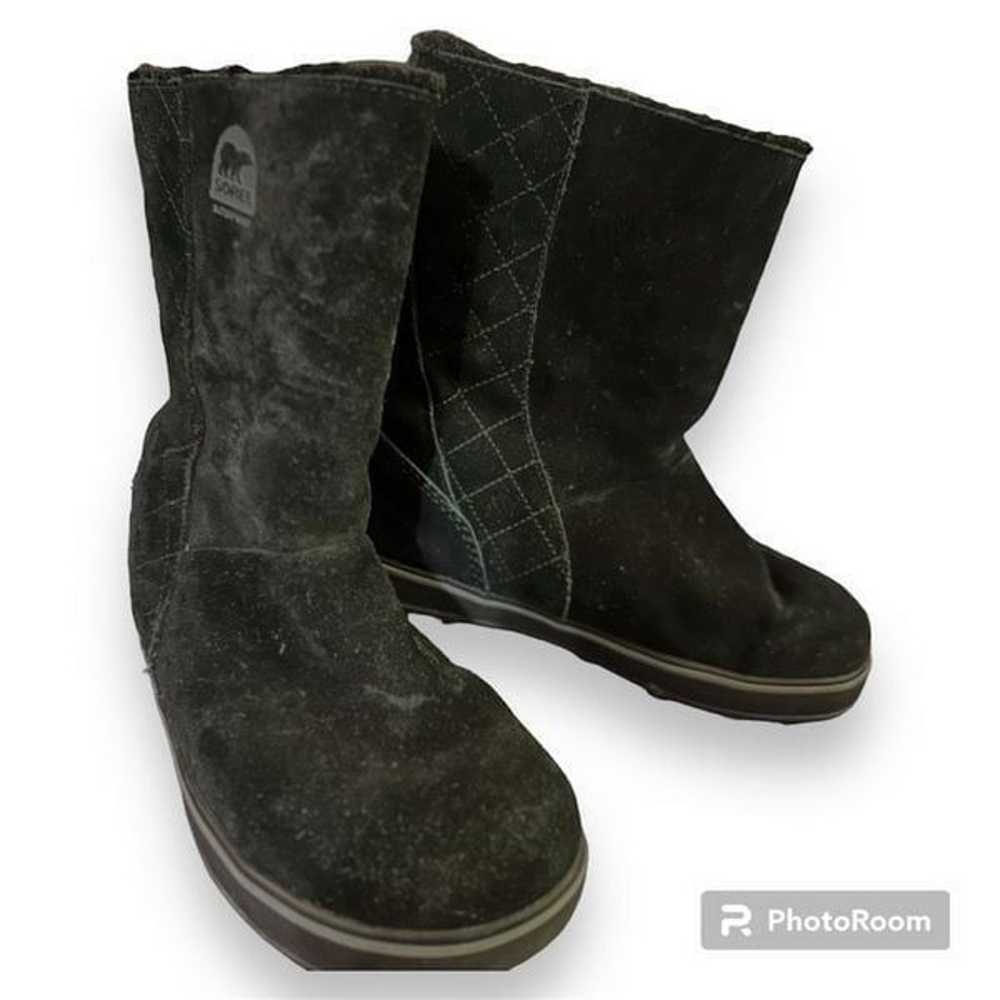 7.5 black sorel snow boots - image 4