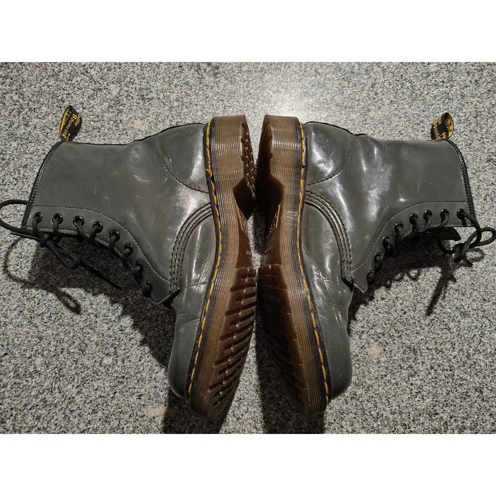 Doc Dr Martens 11821 Boots Women US 7 Gray Patent… - image 2