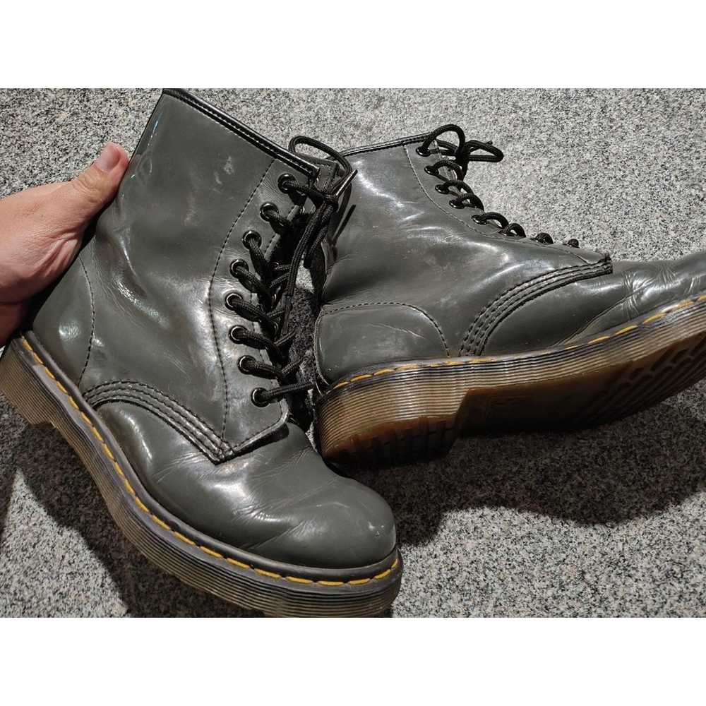 Doc Dr Martens 11821 Boots Women US 7 Gray Patent… - image 5