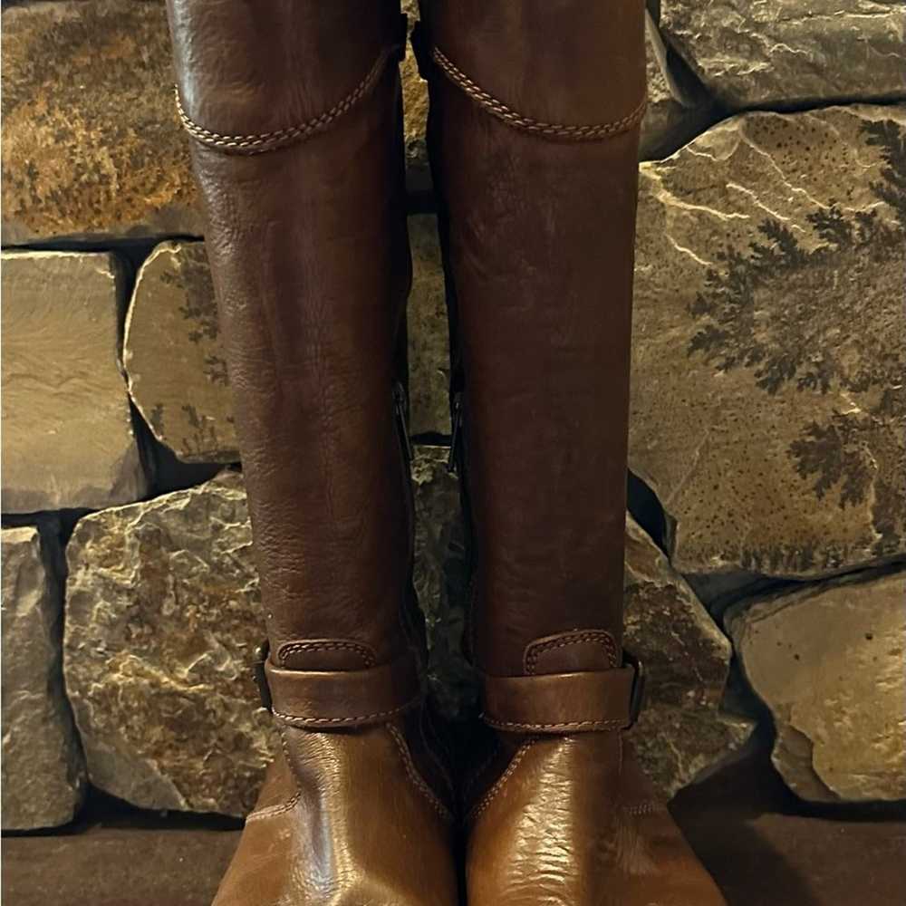 Frye Leather Long Riding Boots, Size 8 - image 3