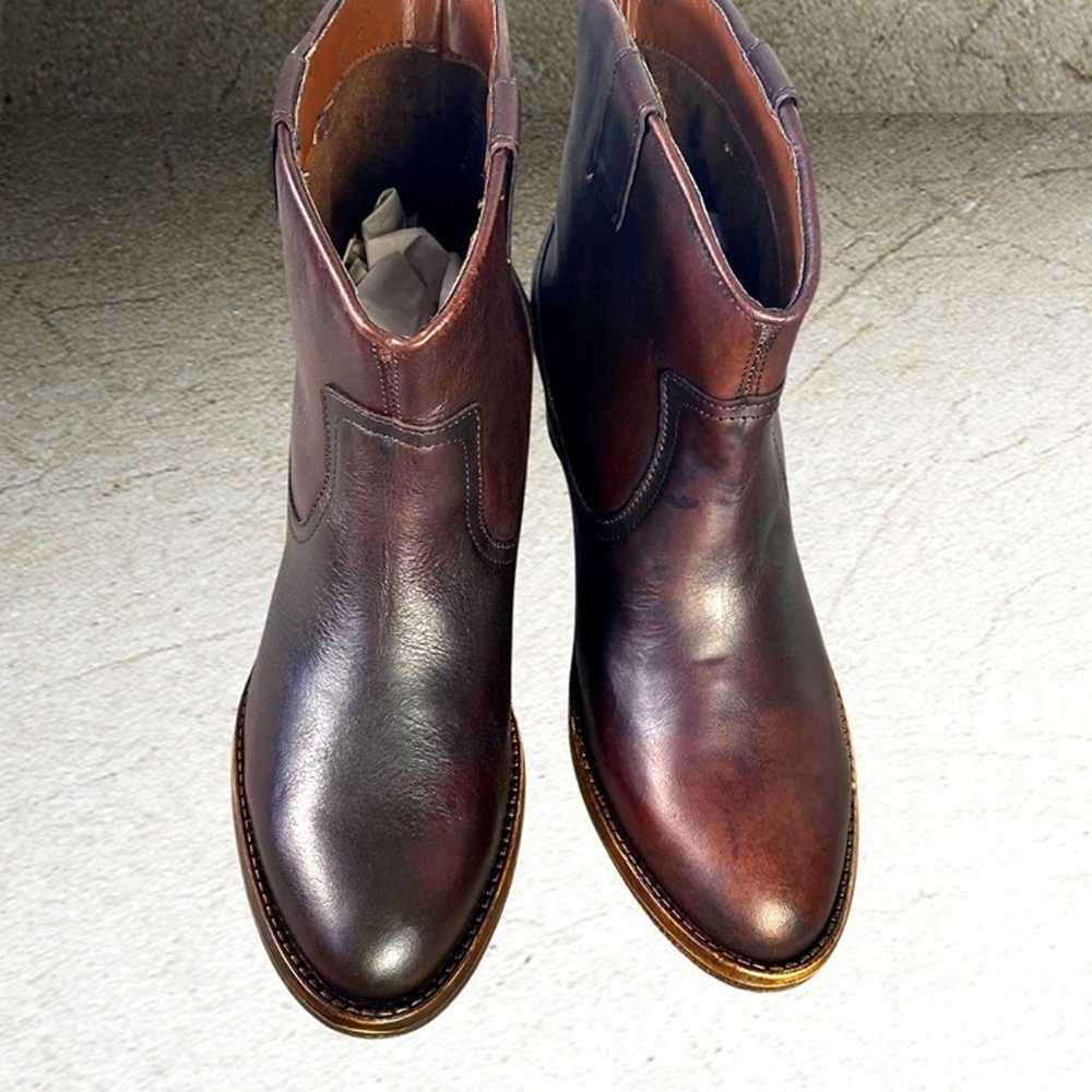 Kenneth Cole Western Ankle Boots Leather Cocoa 10… - image 3