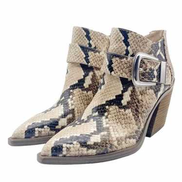 Vince Camuto Leather Desert Snake Pointed Toe Wes… - image 1