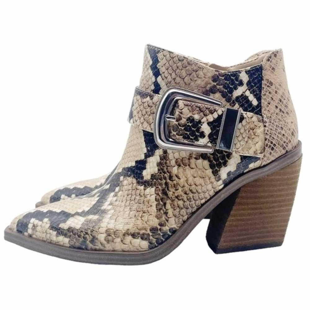 Vince Camuto Leather Desert Snake Pointed Toe Wes… - image 5