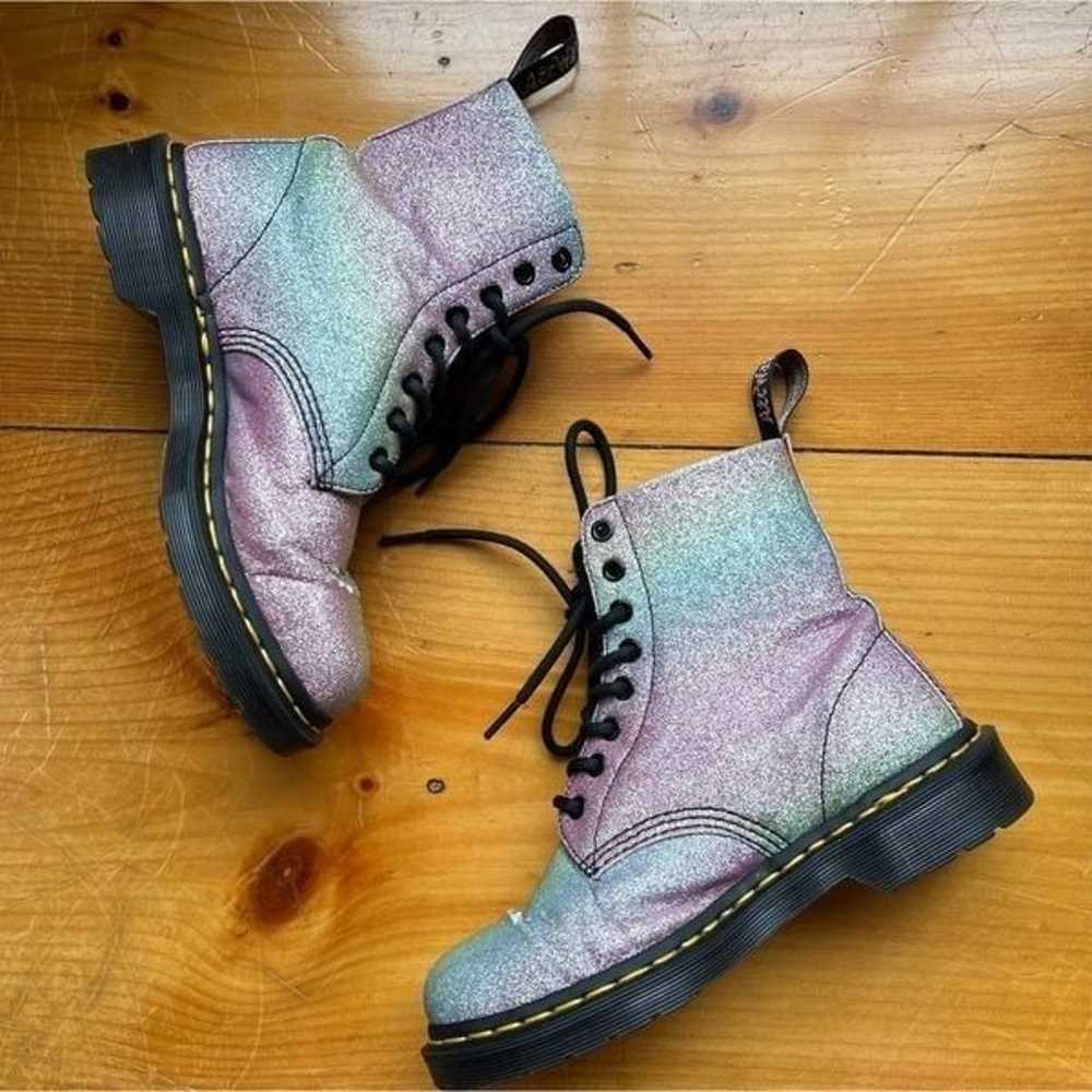Dr. Martens 1460 Pascal Rainbow Glitter Boots Mul… - image 1