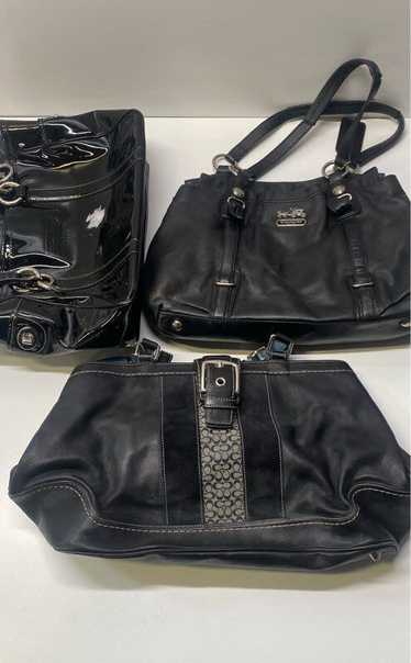 Coach Assorted Bundle Lot Set of 3 Leather Handbag