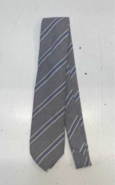 John G. Hardy Striped Wool Silk Neck Tie