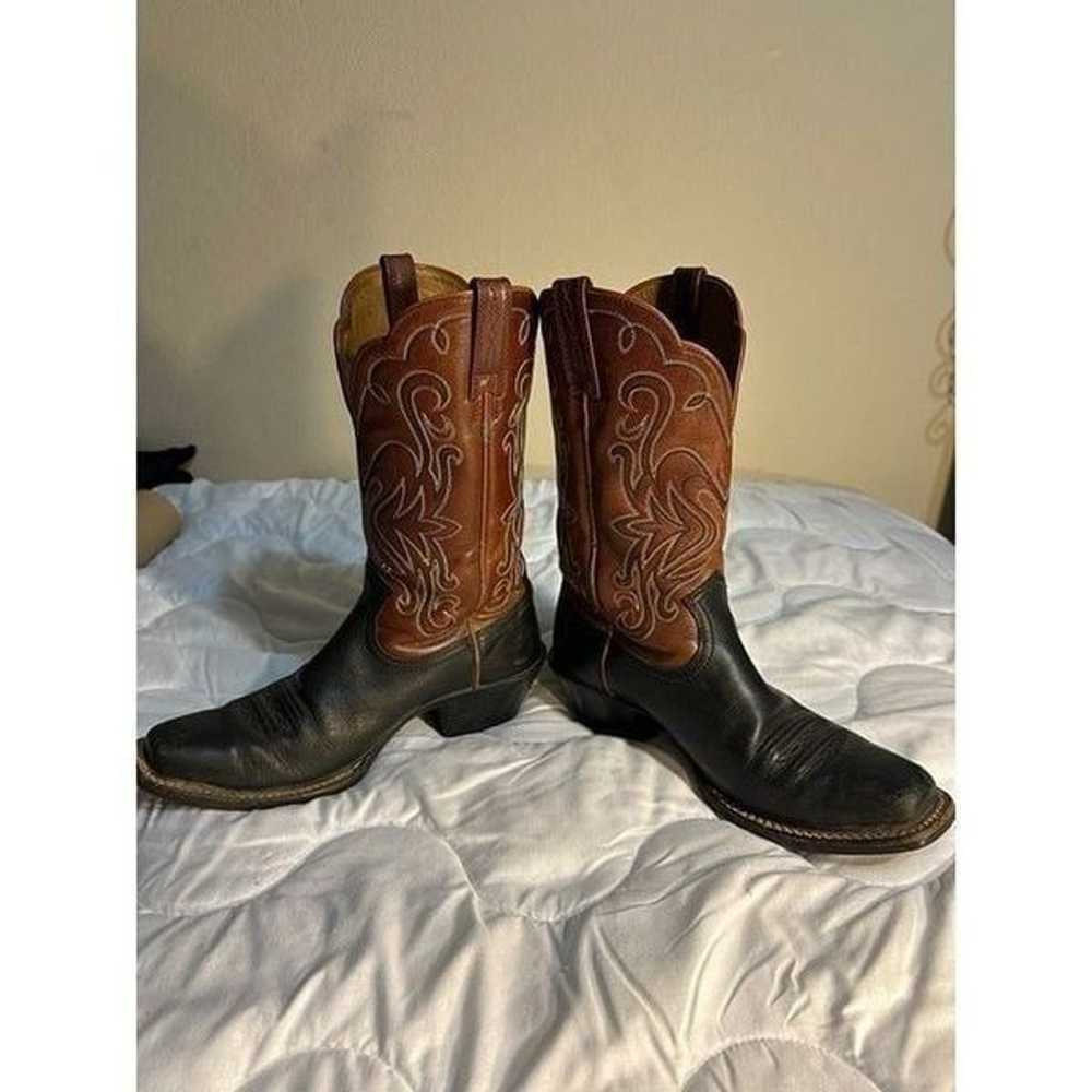 Ariat Cowgirl Brown  Leather Boots Size 7 B - image 2