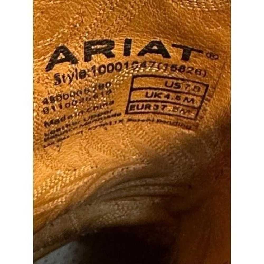 Ariat Cowgirl Brown  Leather Boots Size 7 B - image 9