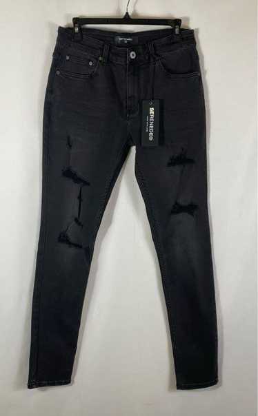 Unbranded Serenede Black Stress Skinny Jeans - Siz