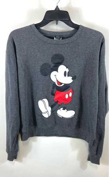 Disney Women Gray Mickey Mouse Sweatshirt S