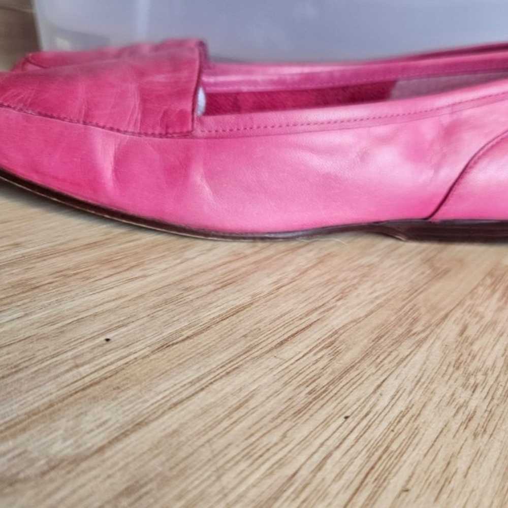 Barbie Pink Leather Flats size 6.5 M Loafers driv… - image 10