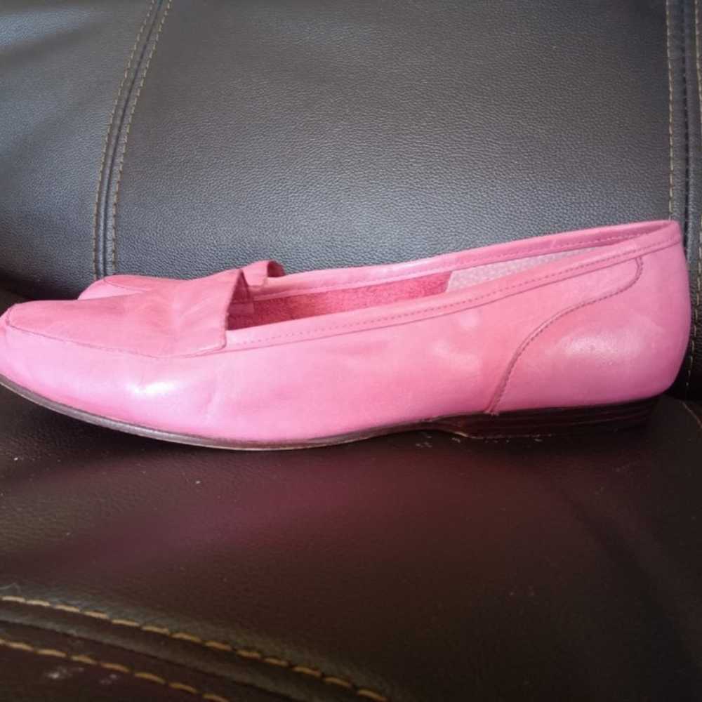 Barbie Pink Leather Flats size 6.5 M Loafers driv… - image 4