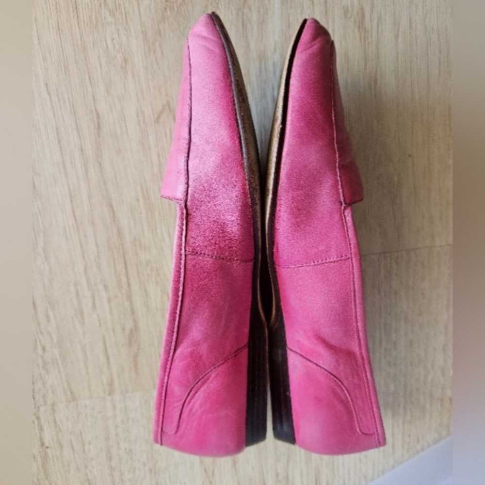 Barbie Pink Leather Flats size 6.5 M Loafers driv… - image 8