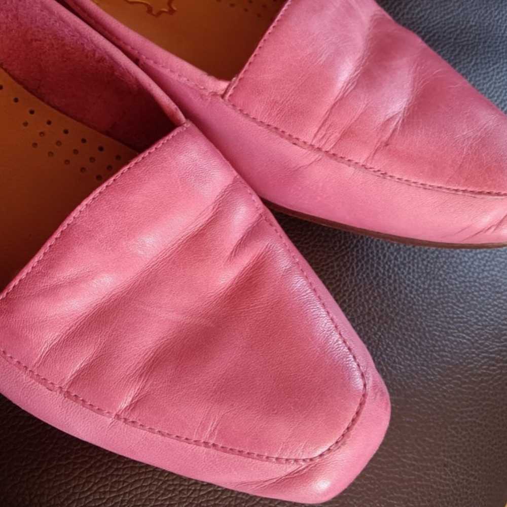 Barbie Pink Leather Flats size 6.5 M Loafers driv… - image 9