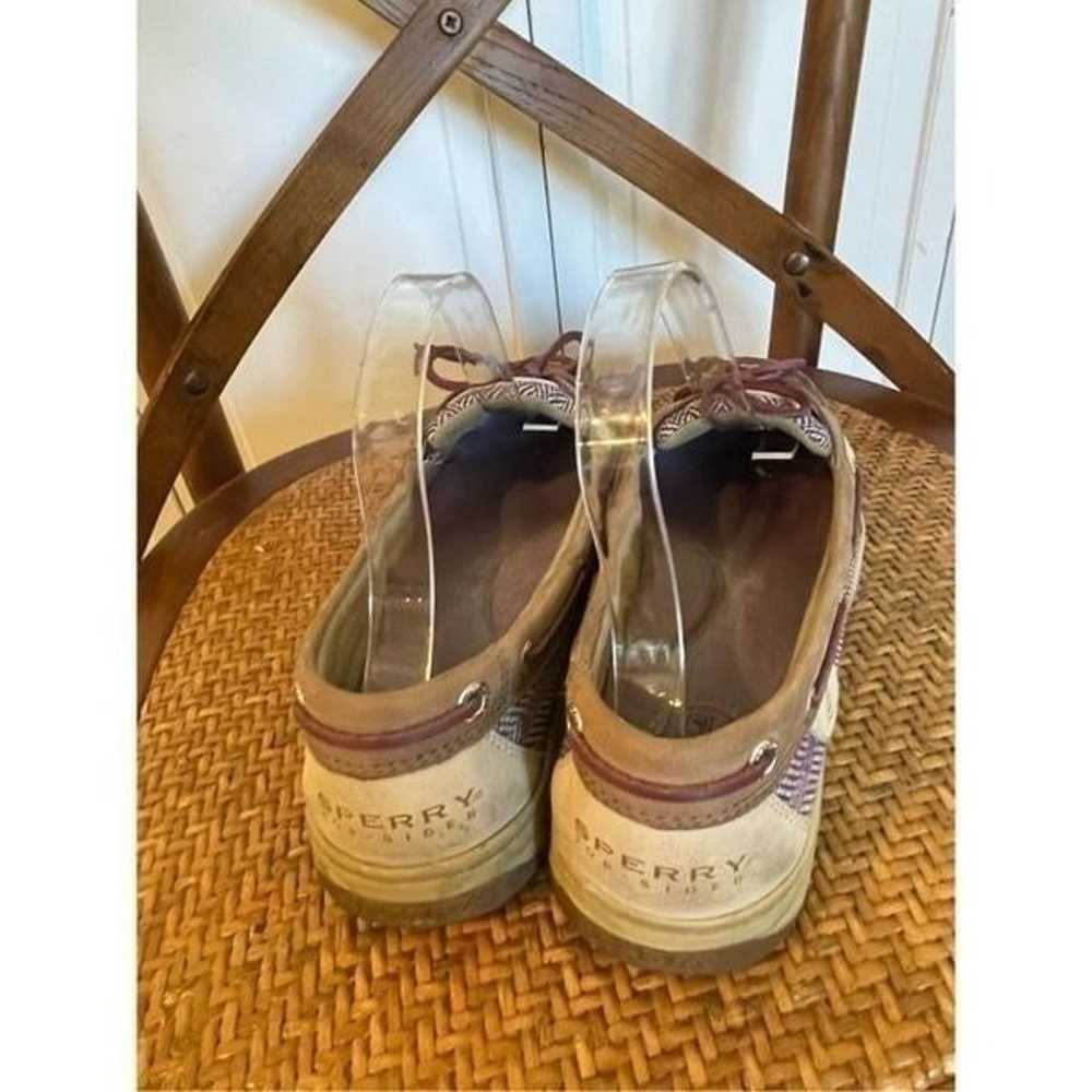 Sperry topsider purple boat shoes size 9 - image 5