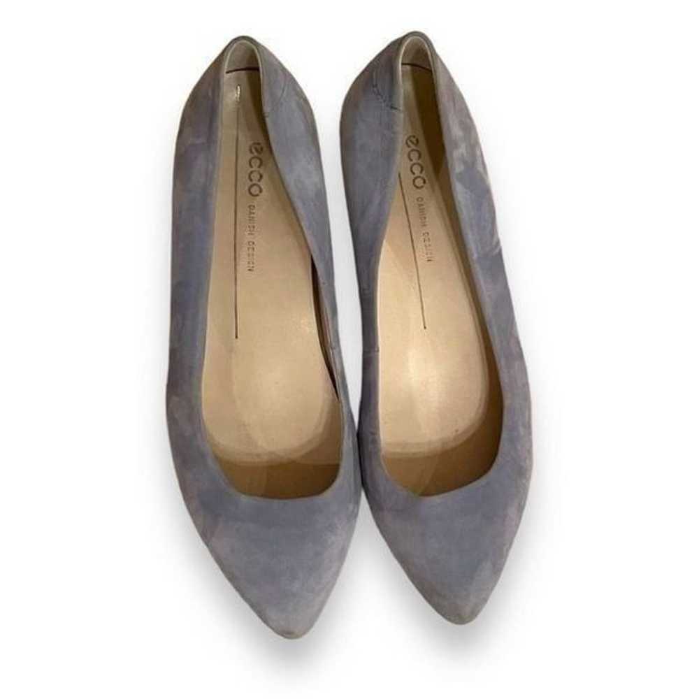 ECCO Shape Pointy Ballerina Blue Nubuck Leather F… - image 4