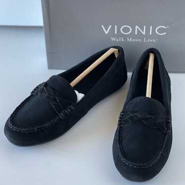 Vionic Women's Black Suede Loafer Flats Slip On C… - image 1