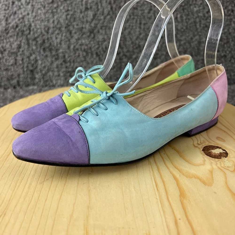 Bally Oxford Shoes Womens 3.5 E Suede Multicolor … - image 1