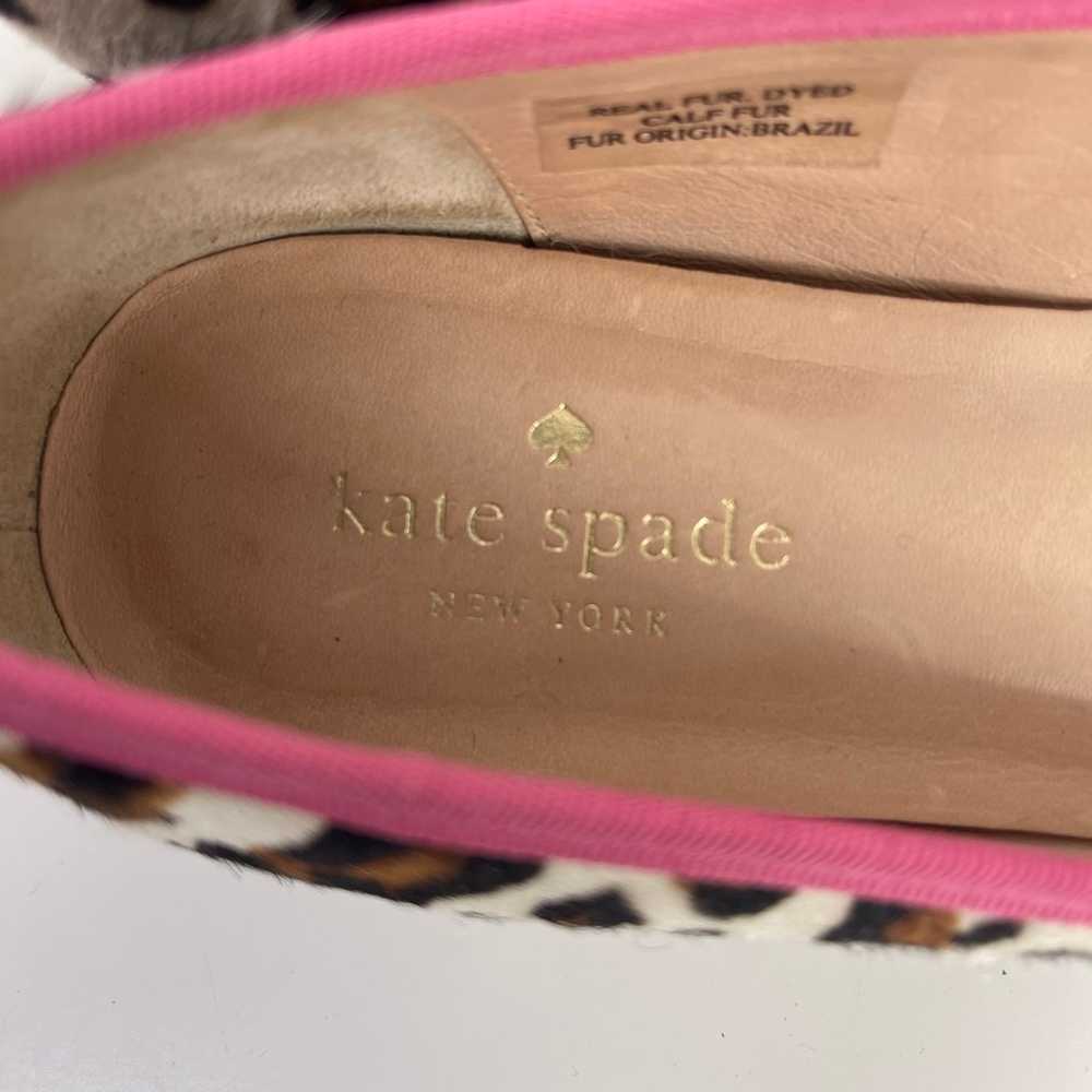 Kate Spade Leopard ballet flats 8.5 pink bow - image 10