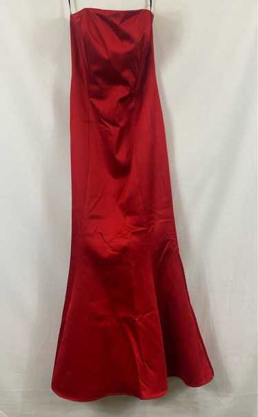 ABS By Allen Schwartz Women's Red Strapless Gown-… - image 1