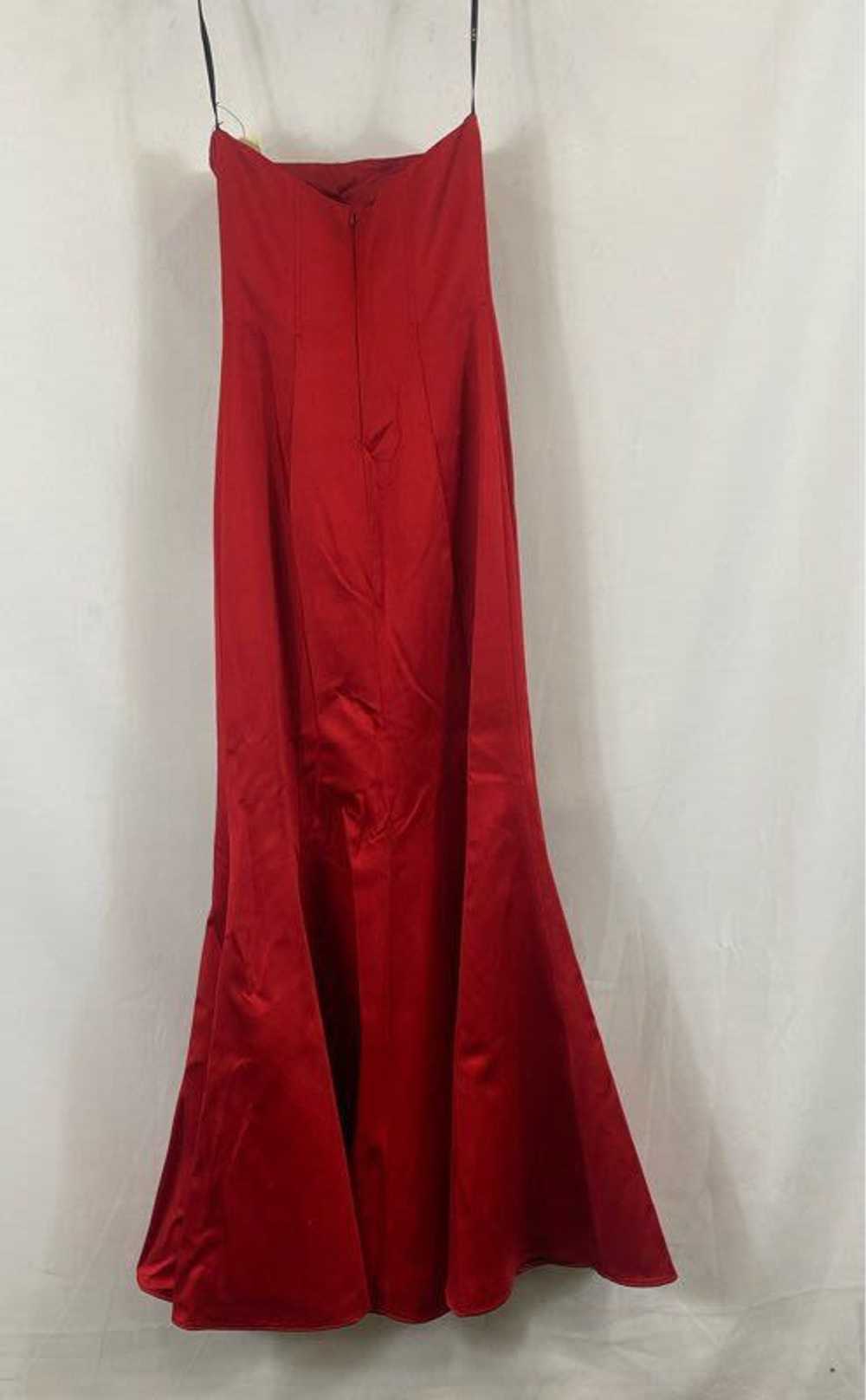 ABS By Allen Schwartz Women's Red Strapless Gown-… - image 2