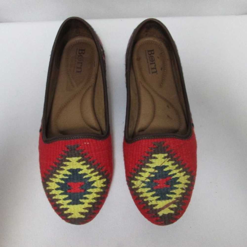 Born Tapestry Leather Giselle Aztec blanket flats… - image 1