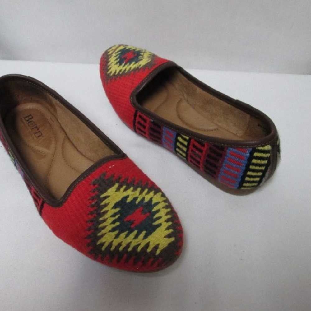 Born Tapestry Leather Giselle Aztec blanket flats… - image 2
