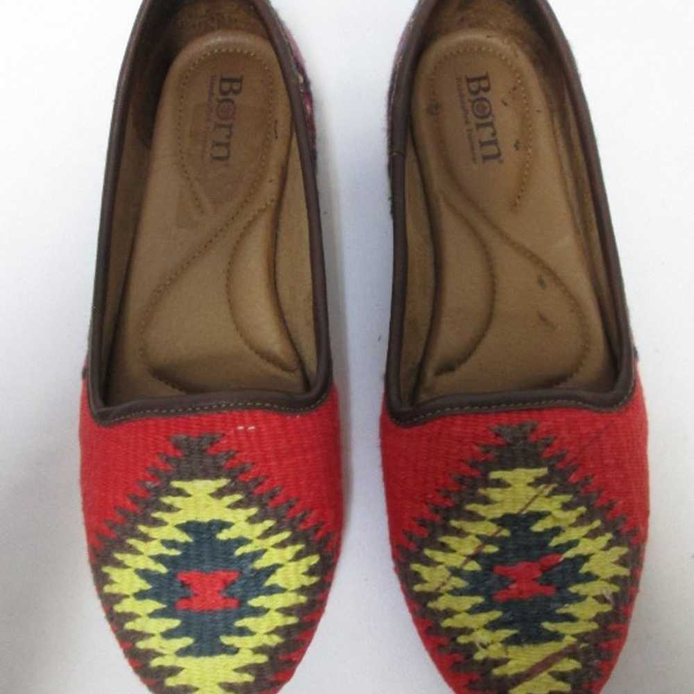 Born Tapestry Leather Giselle Aztec blanket flats… - image 3