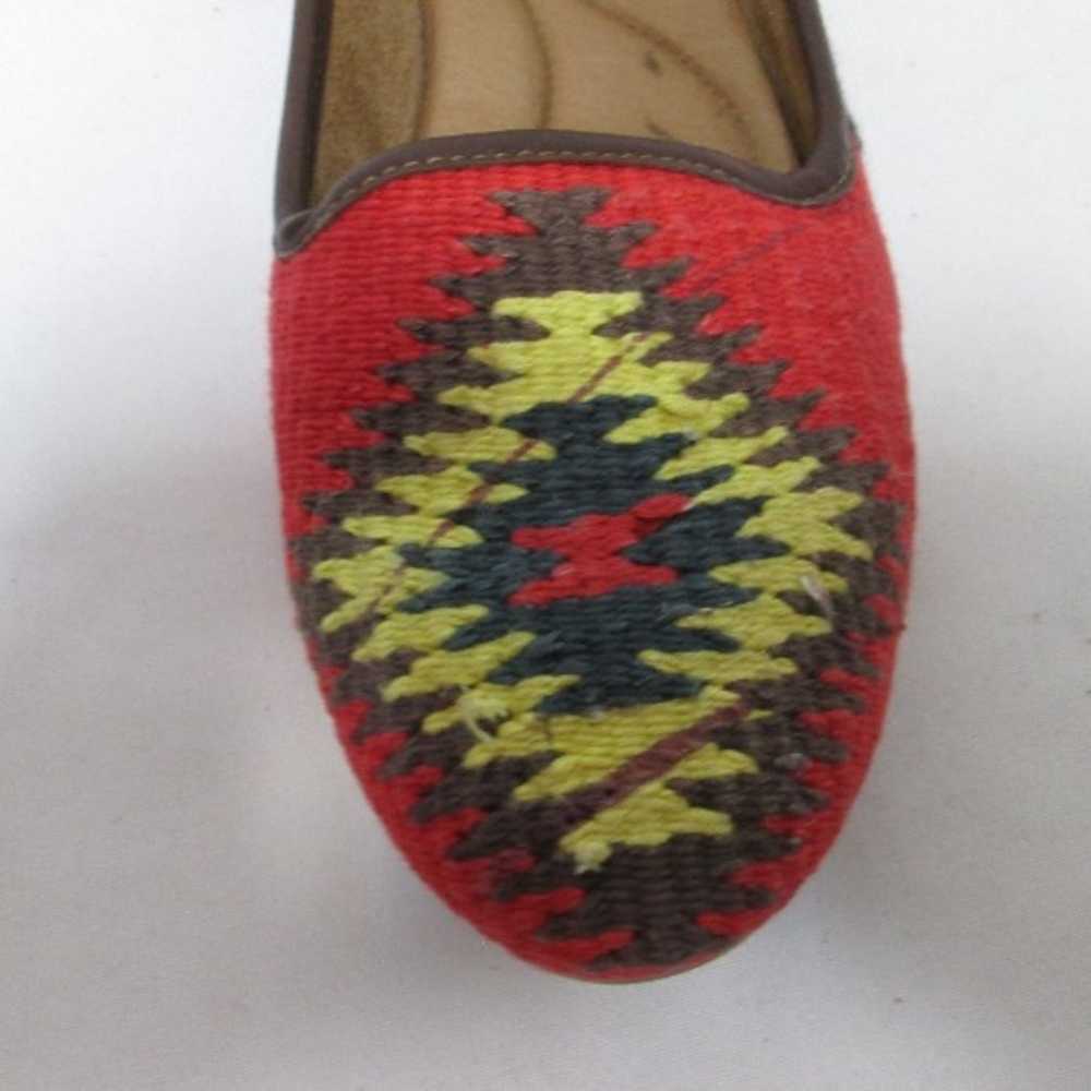 Born Tapestry Leather Giselle Aztec blanket flats… - image 4