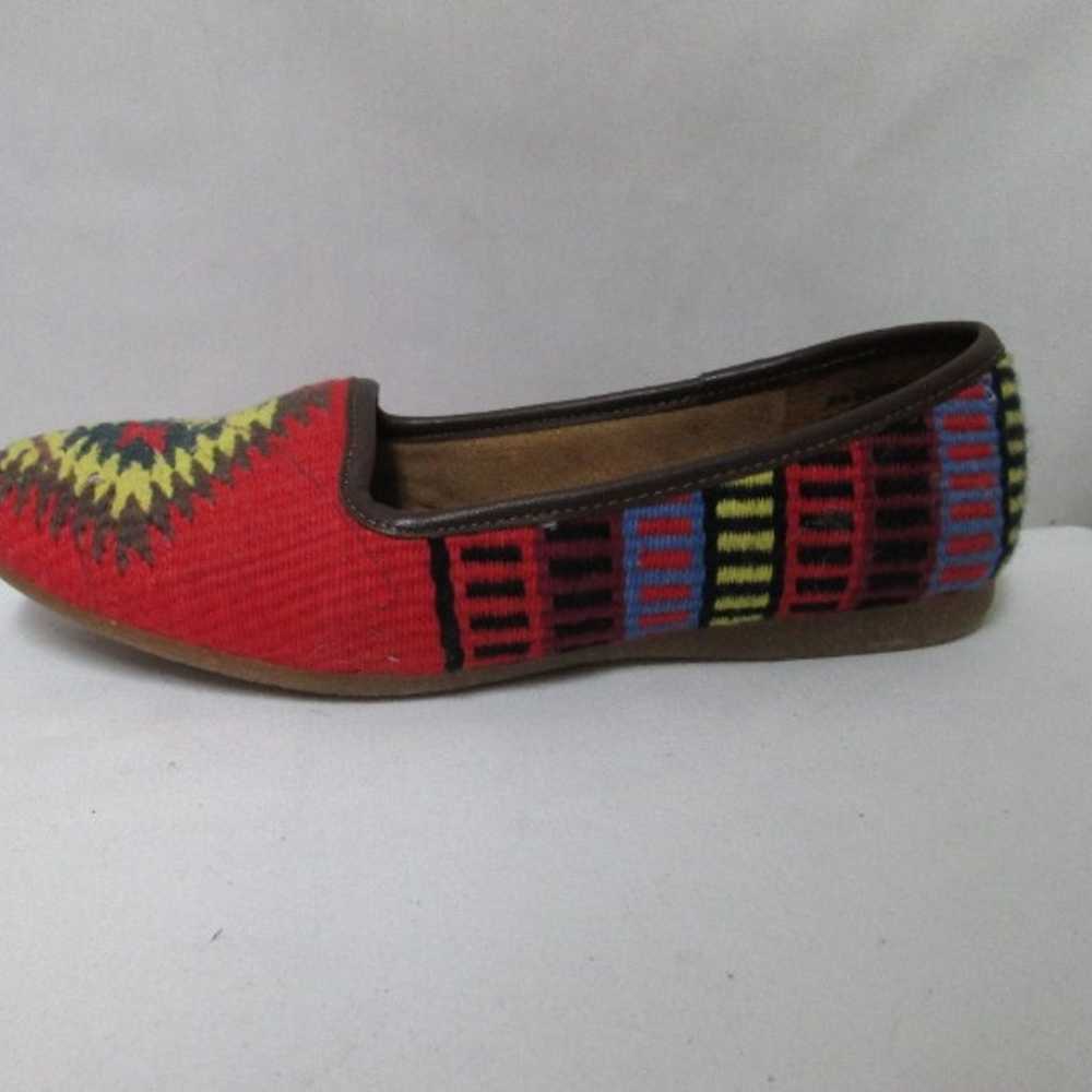 Born Tapestry Leather Giselle Aztec blanket flats… - image 5