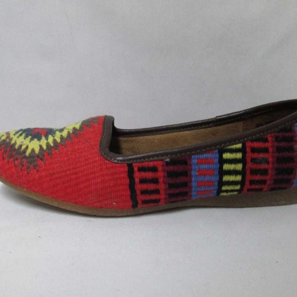 Born Tapestry Leather Giselle Aztec blanket flats… - image 6