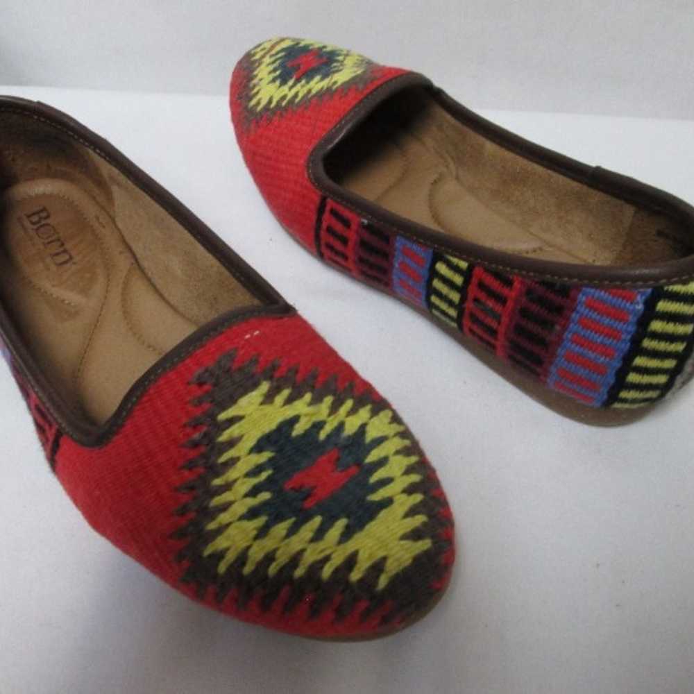 Born Tapestry Leather Giselle Aztec blanket flats… - image 9